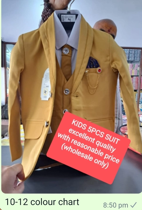 Kids 5pcs coat pant uploaded by PARAS ENTERPRISES on 10/8/2022