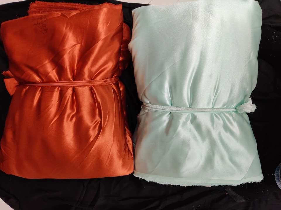 Polyester by Polyester. Heavy Satin! Width 44 "Weight 13.5kg. uploaded by Rishika Silk Mills on 10/8/2022
