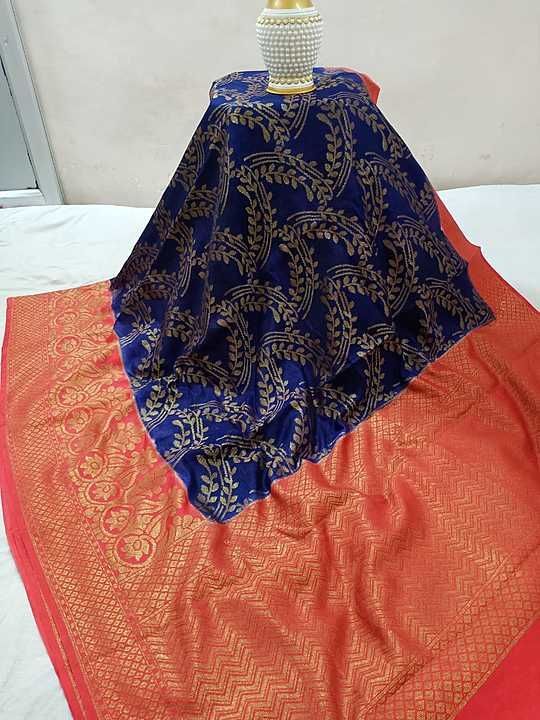 Semi Dupion saree uploaded by business on 1/6/2021