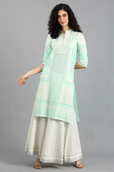 W for Womanista Women's Straight Kurta Blue uploaded by business on 10/8/2022