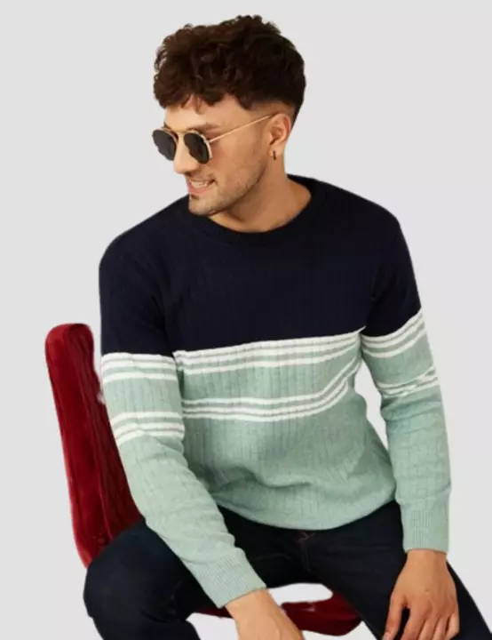 Kvetoo Men Round Neck Full Sleeve Striped Sweaters uploaded by AR TRADING COMPANY on 10/8/2022