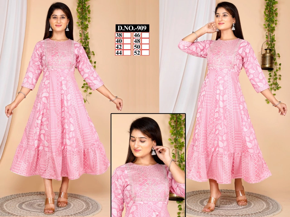 Product image of Heavy Rayon Neck work Anarkali, ID: heavy-rayon-neck-work-anarkali-5fa031d4