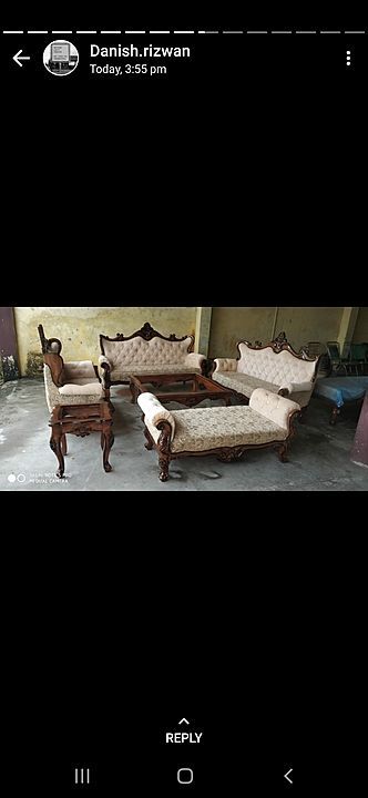 Sofa carving in teak uploaded by Ns wood handicrafts  on 1/6/2021
