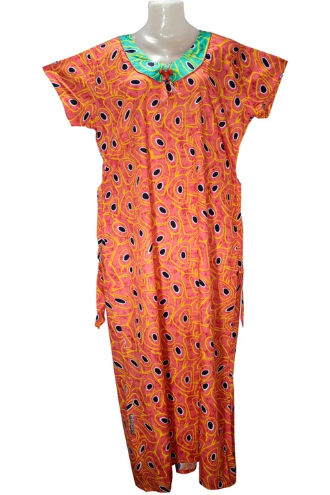 Aline pure cotton printed full length nighty/night gown uploaded by Arko Enterprise on 10/9/2022
