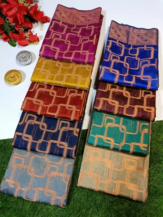 Post image Banarasi maheswari cotton Monika copper zari soft Saree