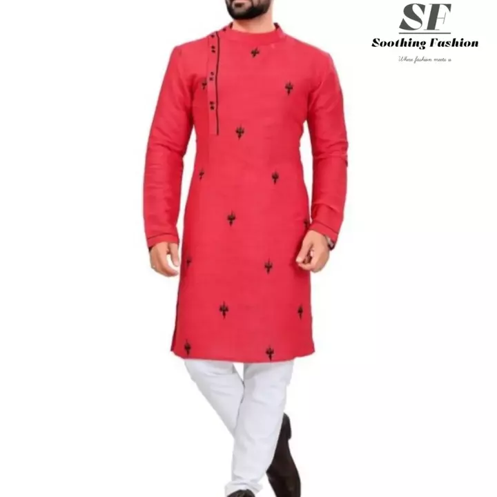 Men's Cotton Embroidered Kurta With Pyjama Set uploaded by business on 10/9/2022