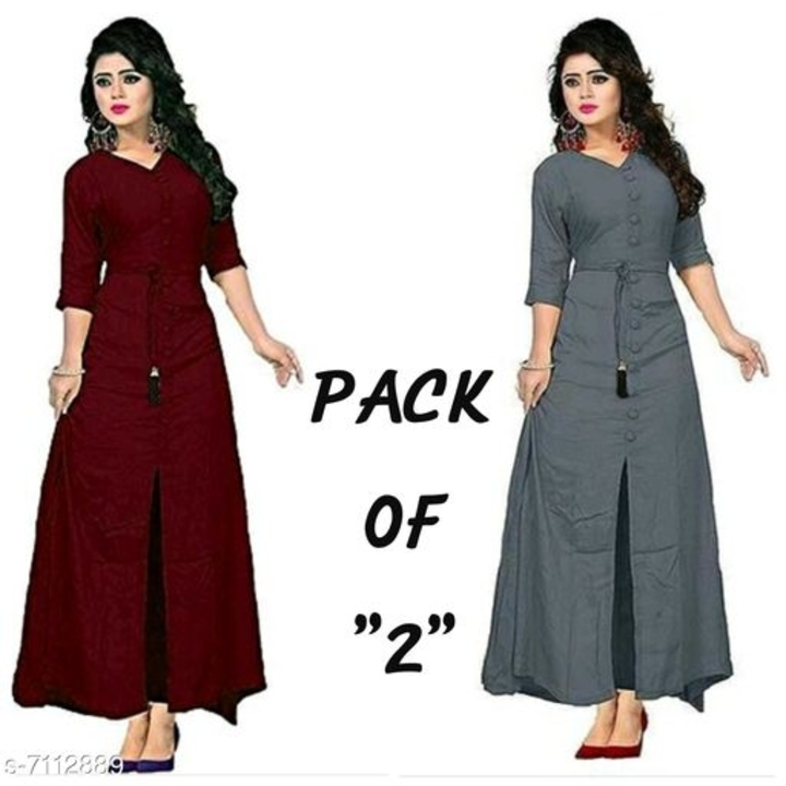 Catalog Name:*Women Rayon Front Slit Solid Kurti*
Fabric: Rayon
Sleeve Length: Three-Quarter Sleeves uploaded by Gunjan saree center on 10/9/2022