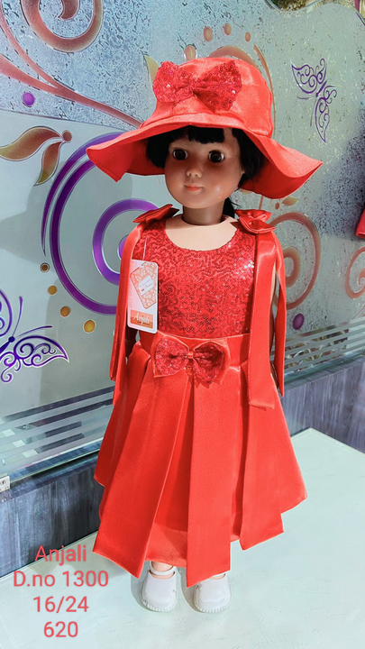 Special Red ♥️ frock with cap  uploaded by Anjali collection on 10/9/2022