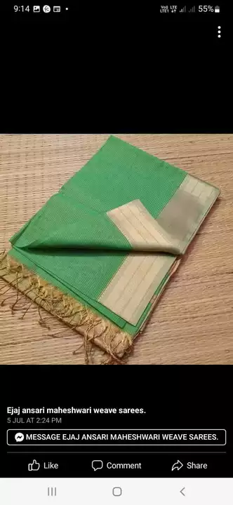Maheshwari handloom tissu sarees uploaded by Zikra creation on 10/10/2022