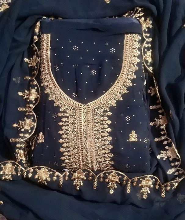 women's jorjat heavy work suit salwar dress material uploaded by MK Treders on 10/10/2022
