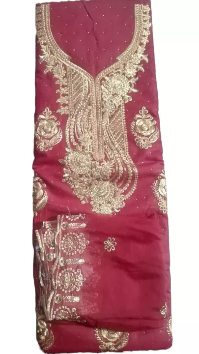 women's pc cotton embrodered kadai work suit dress material uploaded by MK Treders on 10/10/2022