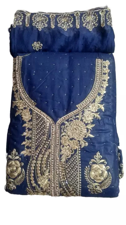 women's pc cotton embrodered kadai work suit dress material uploaded by MK Treders on 10/10/2022