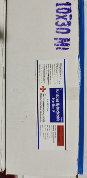 Post image Ranitidine Hydrochloride Injection IP 30ml (Wholesale)