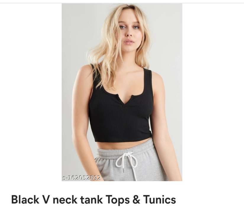 Black V Neck tank and Tunics  uploaded by business on 10/10/2022