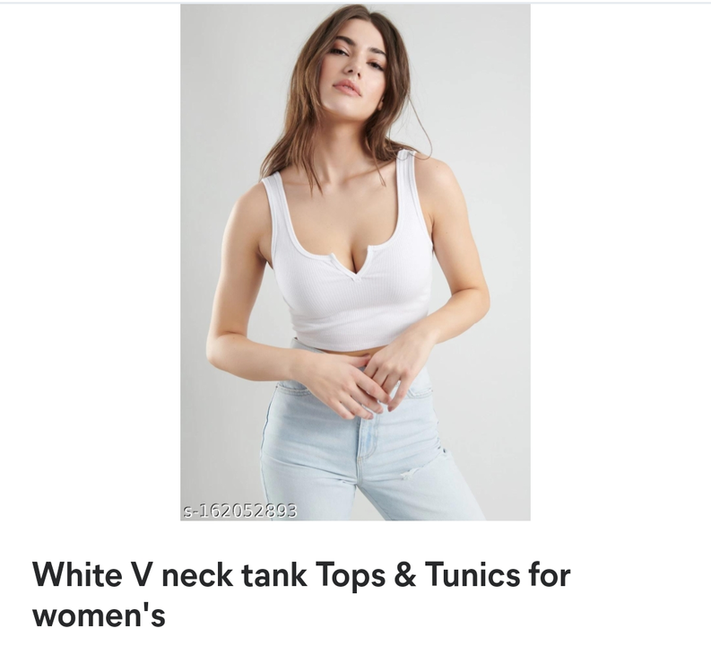 White V Neck tank tops and Tunics uploaded by business on 10/10/2022