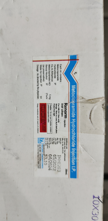 Renorm Injection 30ml (Wholesale) uploaded by Shree Kapaleshwar Pharmaceutical Distributors  on 10/10/2022