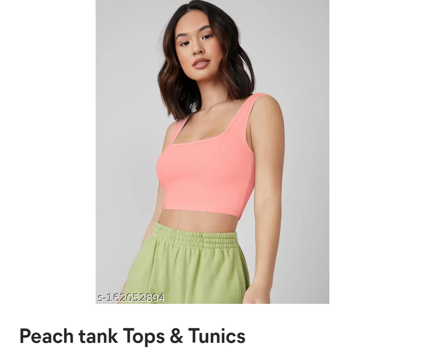 Peach tank top Tunics uploaded by Shree Balaji enterprises on 10/10/2022