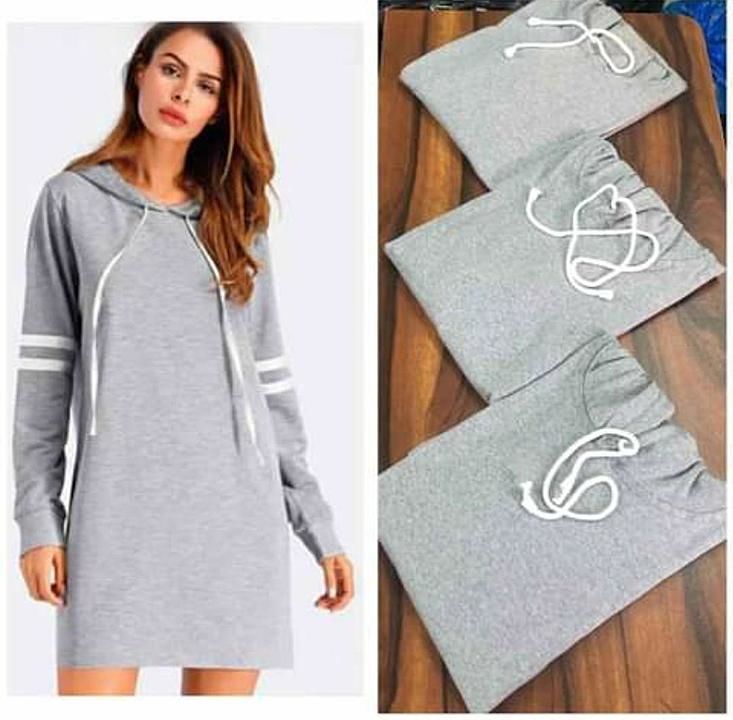 Post image *AWESOME 🤷‍♀️HOODIE  TEES*

*FABRIC:-COTTON RIB STRECHABLE*

*SIZE: FREE- BEST FIT UP TO -  30"32"34" 36" 38"*

Length-35-36"