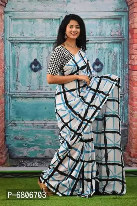*Jaipur Cotton Mulmul Printed Saree*

 *Size*: 
Free Size(Saree Length - 5.5 metres) 
Free Size(Blou uploaded by Lookielooks on 10/10/2022