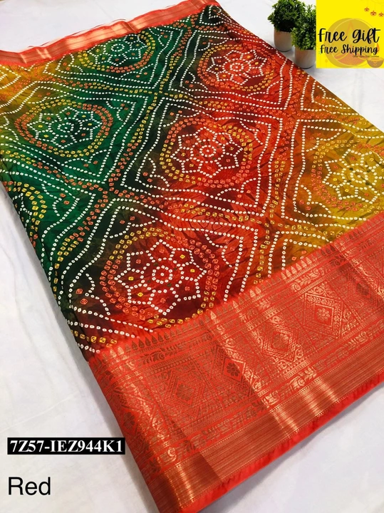 Banarasi silk bandhni saree uploaded by Supriya label on 10/10/2022