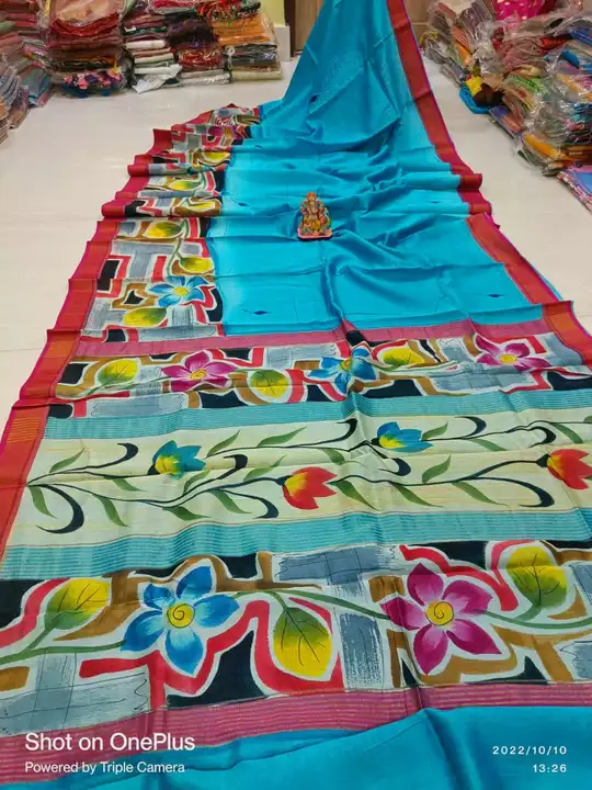 Bapta Tasar SILK saree
With Hand print
 uploaded by business on 10/10/2022