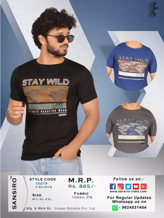 T shirt uploaded by Vedant Reliable Pvt Ltd on 10/10/2022
