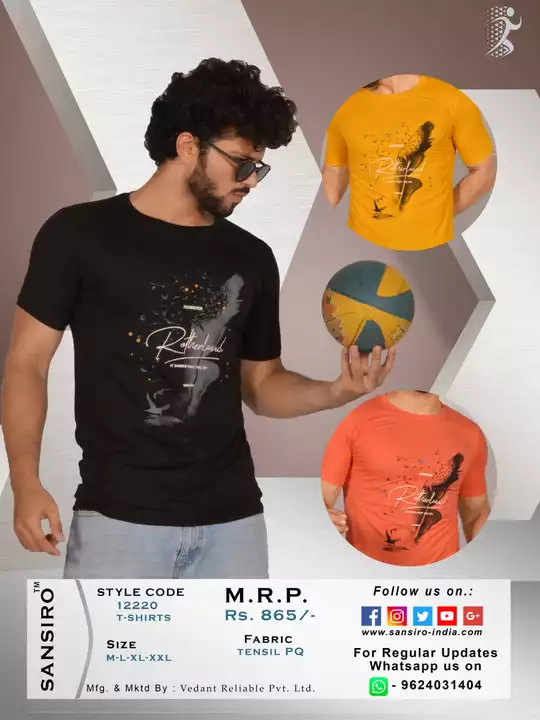 T shirt uploaded by Vedant Reliable Pvt Ltd on 10/10/2022