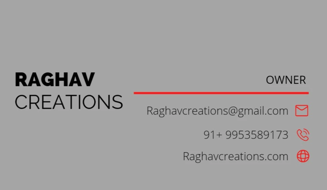 Visiting card store images of Raghav creations