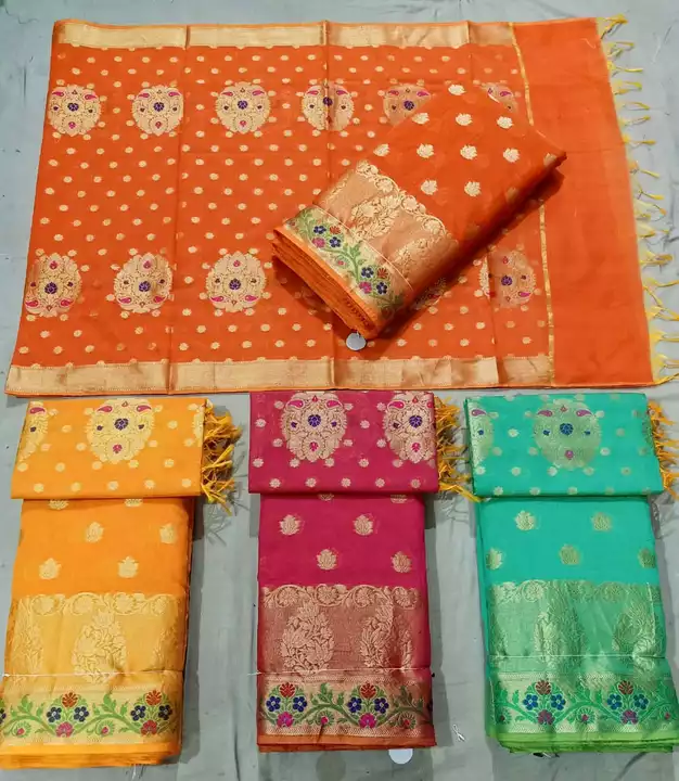 Banarasi Cotton Silk Three Pice Suits.banarasi cotton Silk than and Dupatta uploaded by Ayana fashions on 10/10/2022