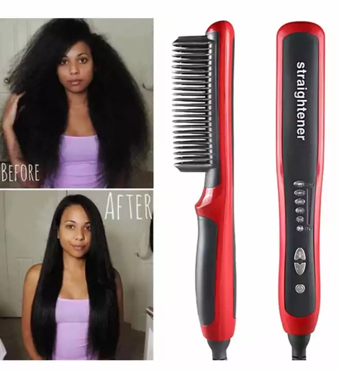 Hair straightening brush uploaded by J.S. Electronics on 10/10/2022