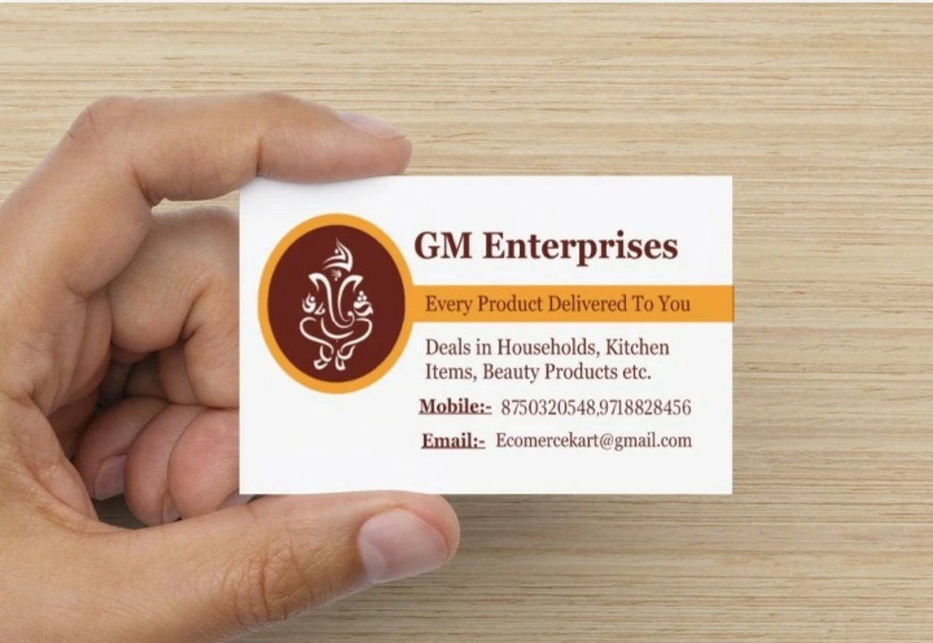 Visiting card store images of Gm Enterprises