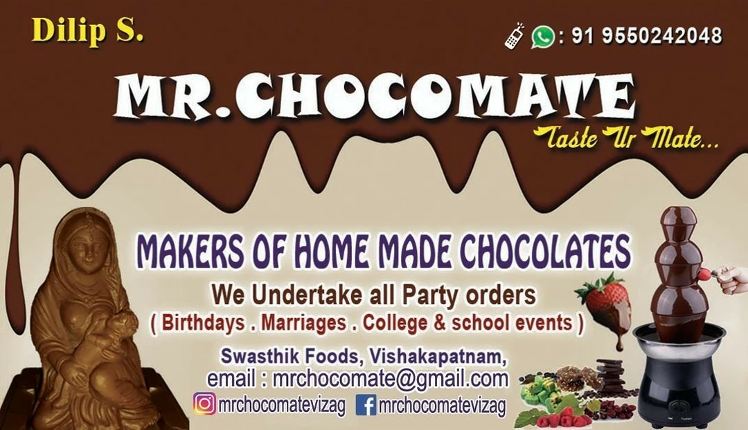 Visiting card store images of CHOC-O-NUT