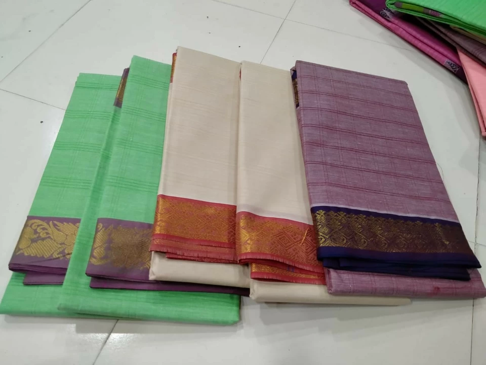 Pure cotton sarees with blouse  uploaded by business on 10/11/2022