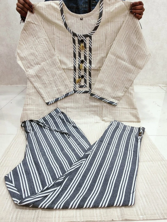 Khadi Kurti Pencil Pant With Both Side Pockets  uploaded by business on 10/11/2022