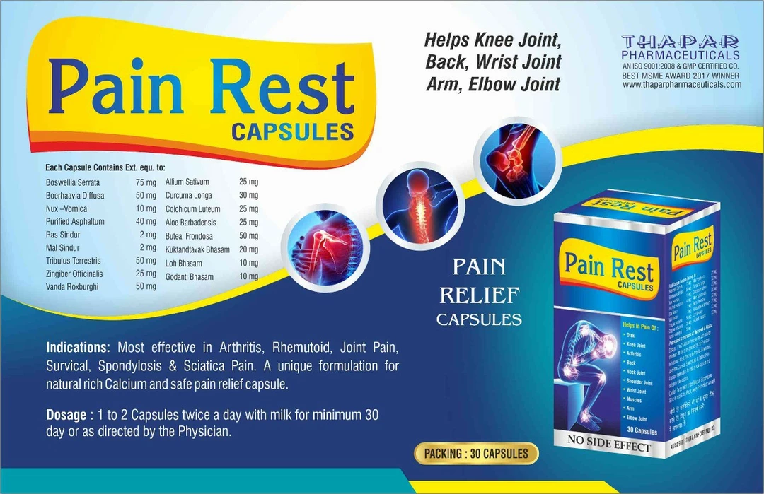 Pain-Rest Capsules  uploaded by Thaper Pharmaceuticals on 10/11/2022