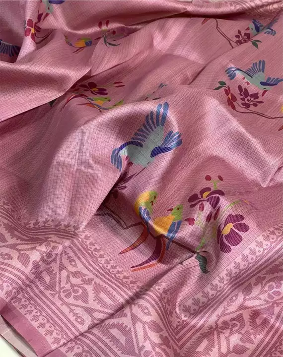 *Premium and superior semi desi soft and smooth semi tussar silk sarees with indeed digital print _k uploaded by Lookielooks on 10/11/2022