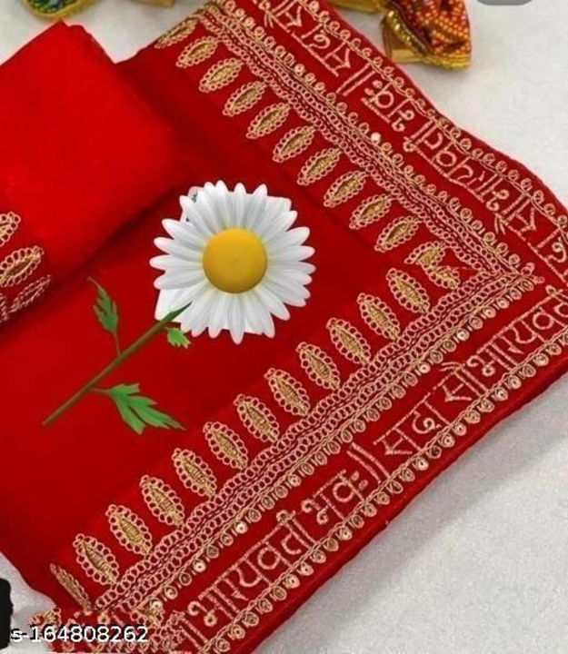 😍👉❤️S B D - RED
Saree Fabric: Georgette Saree  uploaded by My Shopprime 29 on 10/11/2022