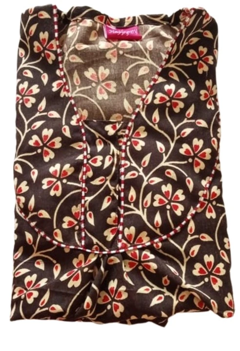 Floral print crush night gown-Rs.147 only uploaded by Happy Happy Garment on 10/11/2022