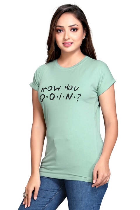 Ladies cotton printed t shirt uploaded by business on 10/11/2022