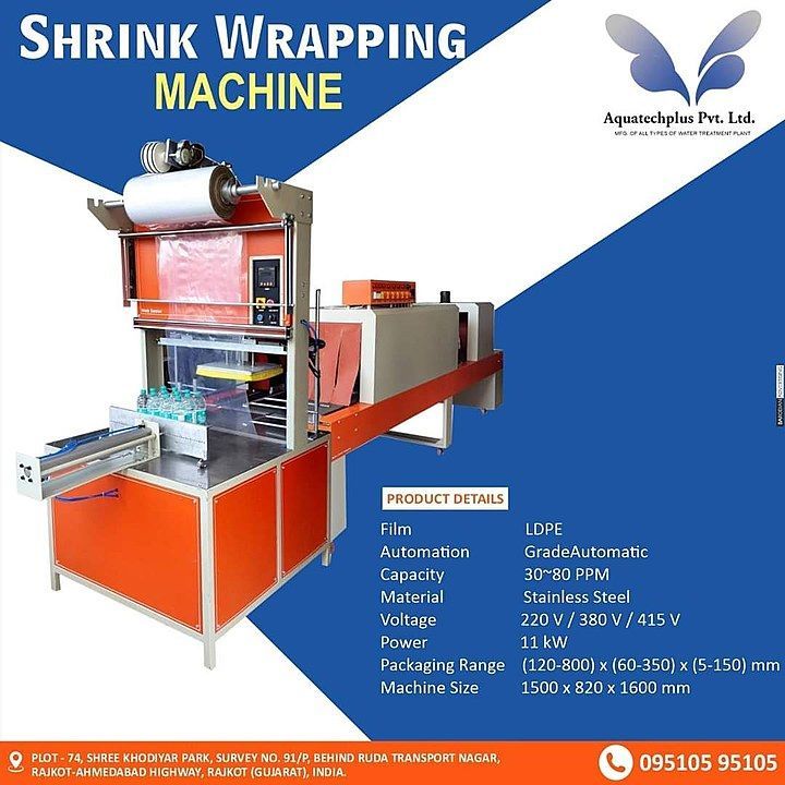 Web sealer with shrink tunnel / Bottle packaging machine/ packing machine/  uploaded by Aquatech plus Privet limited  on 1/8/2021