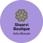 Business logo of Shaarvi boutique