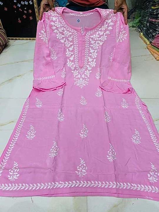 Post image Rose Design Work with Fine Hand Embroidery Lucknowi Chikankari Work
