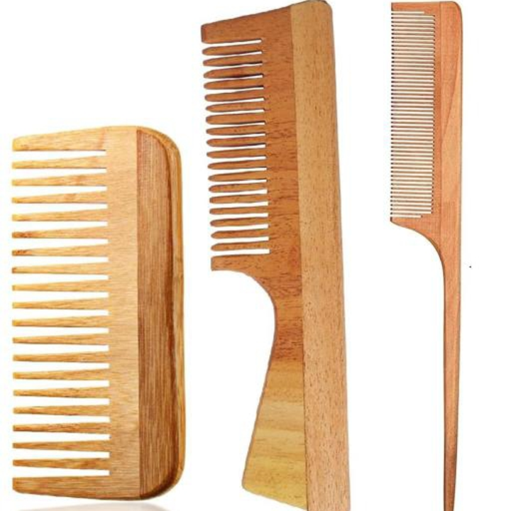 BODE Sensational Orignal Neem Wood Broad Tooth Hair Combs (Pack Of 3) uploaded by business on 10/12/2022