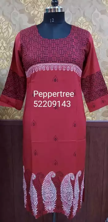 Kurti uploaded by Peppertree garments pvt ltd on 10/12/2022