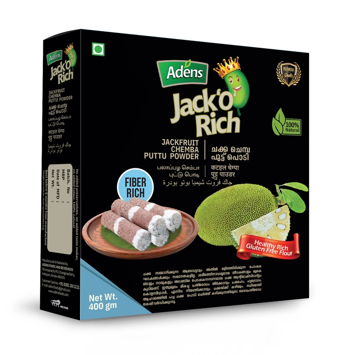 ADENS Jack 'O' Rich Jackfruit Chemba Puttu Powder 400gm uploaded by Adens Foods And Beverages on 10/12/2022