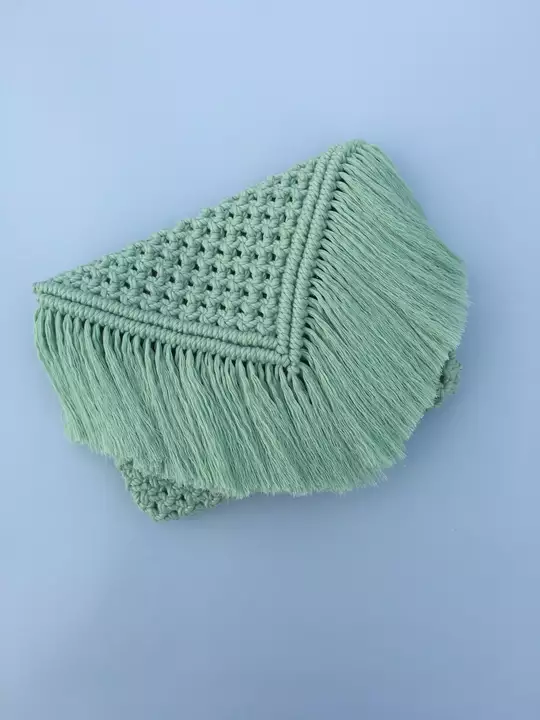 Macrame clutch bag Mint green uploaded by business on 10/12/2022