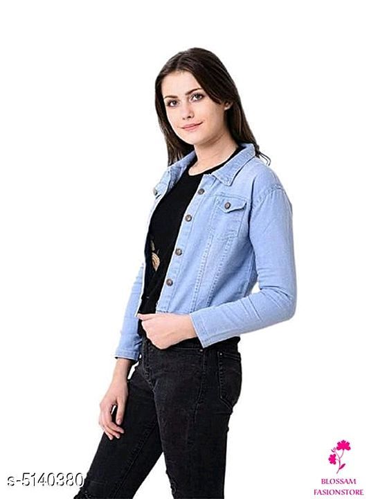 Post image Denim Stylish Women's Jackets

Fabric: Denim
Sleeve Length: Long Sleeves
Pattern: Variable (Product Dependent)
Multipack: 1
Sizes: 
S (Bust Size: 36 in, Length Size: 24 in) 
XL (Bust Size: 42 in, Length Size: 24 in) 
L (Bust Size: 40 in, Length Size: 24 in) 
M (Bust Size: 38 in, Length Size: 24 in)