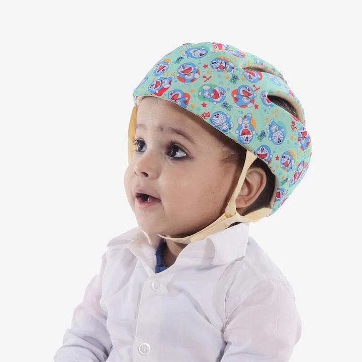 Post image I want 200 pieces of Baby Tokyo safety baby helmet  at a total order value of 350. I am looking for Contact number 8178484405 4 color Orange blue Doraemon Apple print. Please send me price if you have this available.