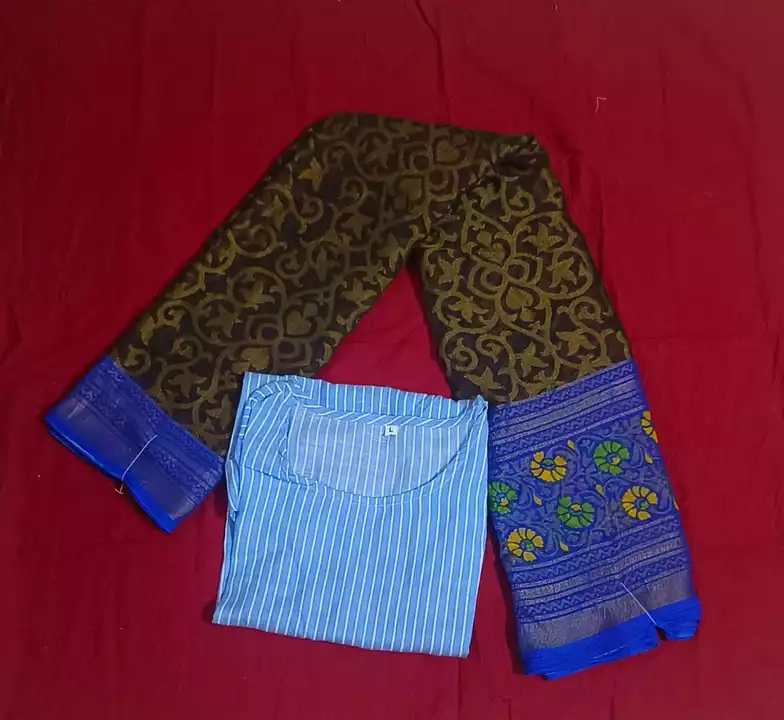 Brasso saree and shirt kurtis uploaded by Maduraa fashion on 10/12/2022