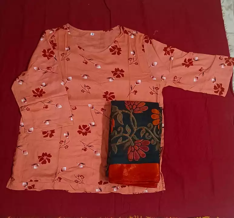 Brasso saree and shirt kurtis uploaded by business on 10/12/2022